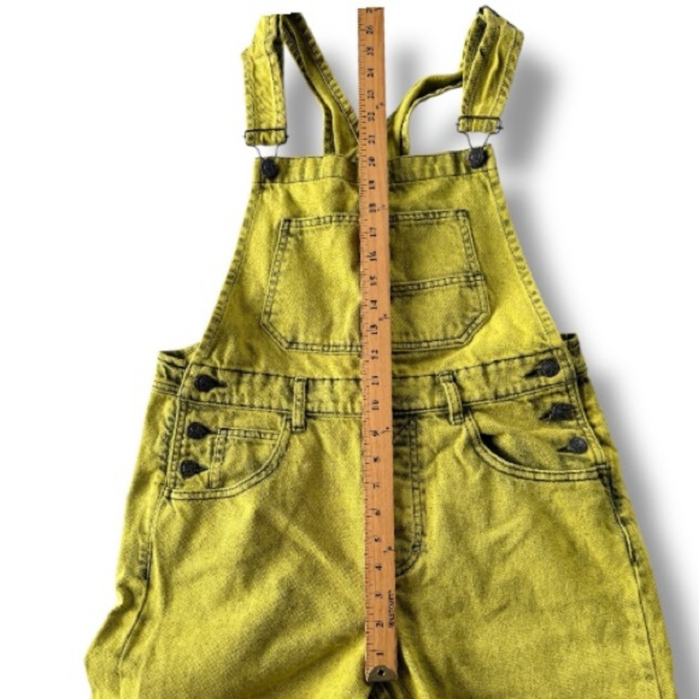 Free People Ziggy Straight Leg Denim
Overalls in Acid Yellow Size Small - Picture 7 of 9